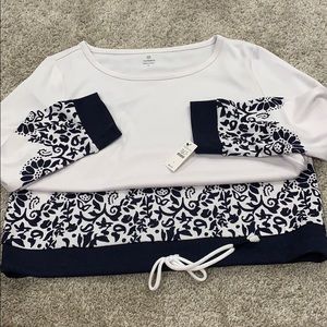 T by Talbots active quarter sleeve pullover